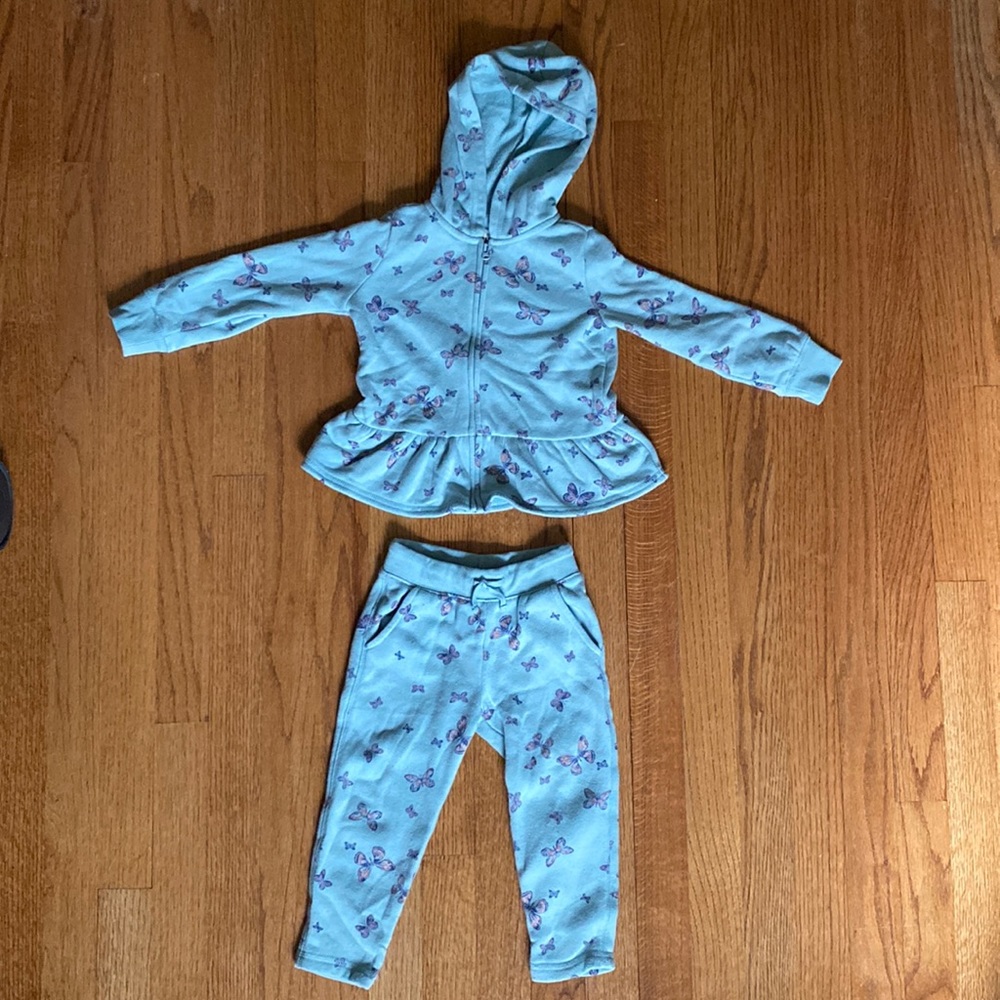 Osh Kosh Butterfly Hoodie and Pants.